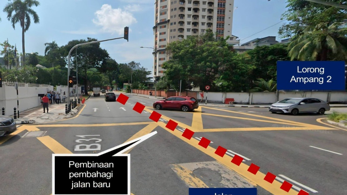 DBKL Closes Two Traffic Light Intersections on Jalan Ampang for Major Upgrade