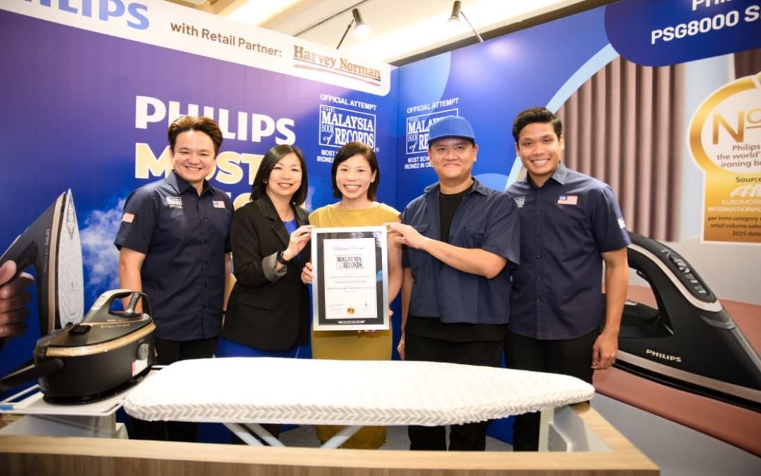 Philips Sets Malaysia Record With 49 School Shirts Ironed in One Hour