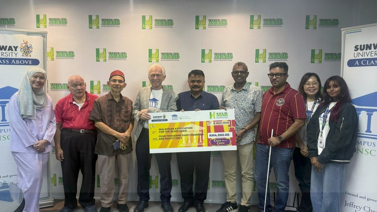 Sunway University Raises RM4,880 For Malaysian Association For The Blind Through Creative Campus Initiative
