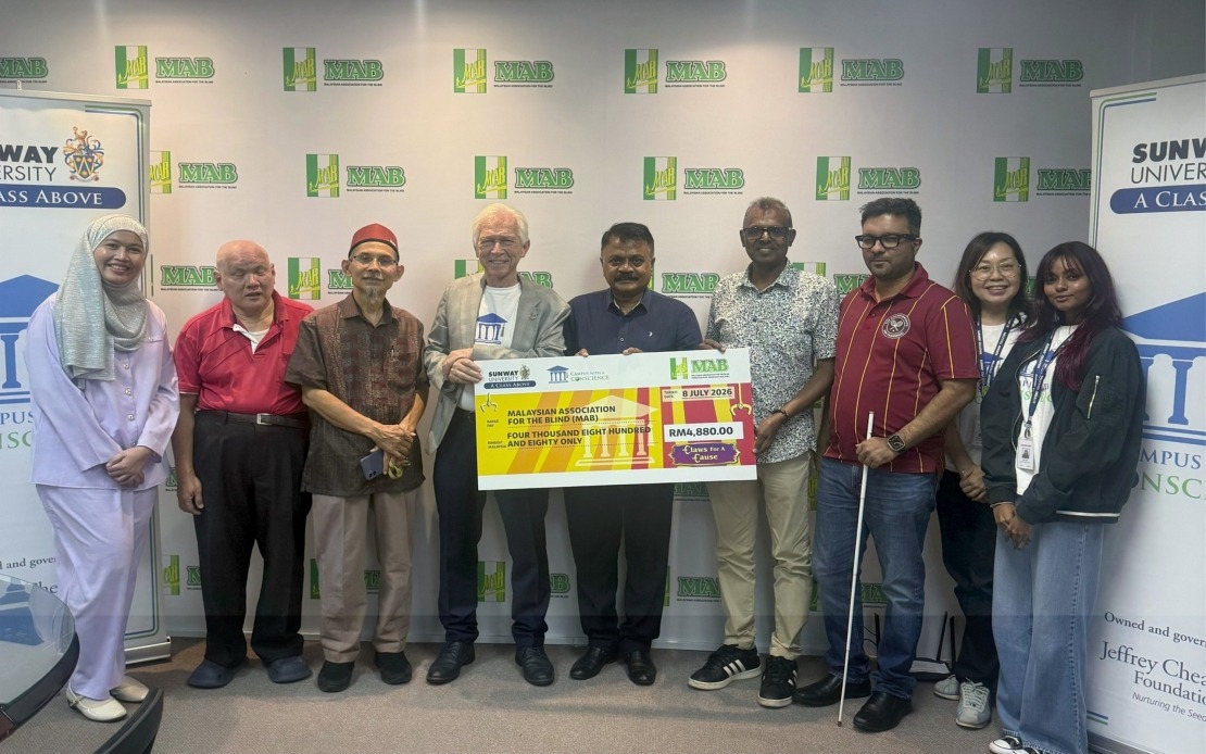 Sunway University Raises RM4,880 For Malaysian Association For The Blind Through Creative Campus Initiative
