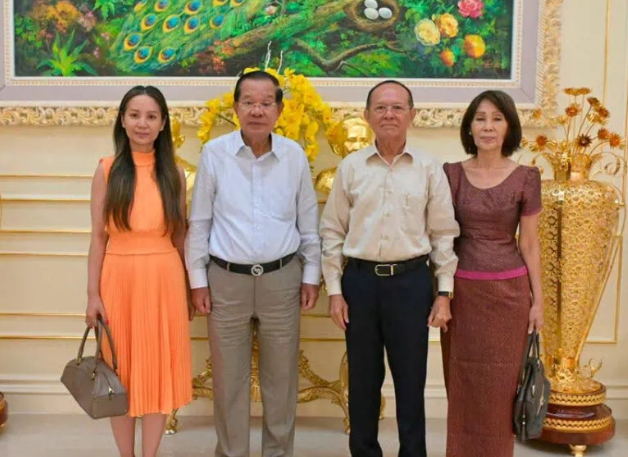 Hun Sen receives Kem Sokha at home, offers rare praise for opposition leader's daughter