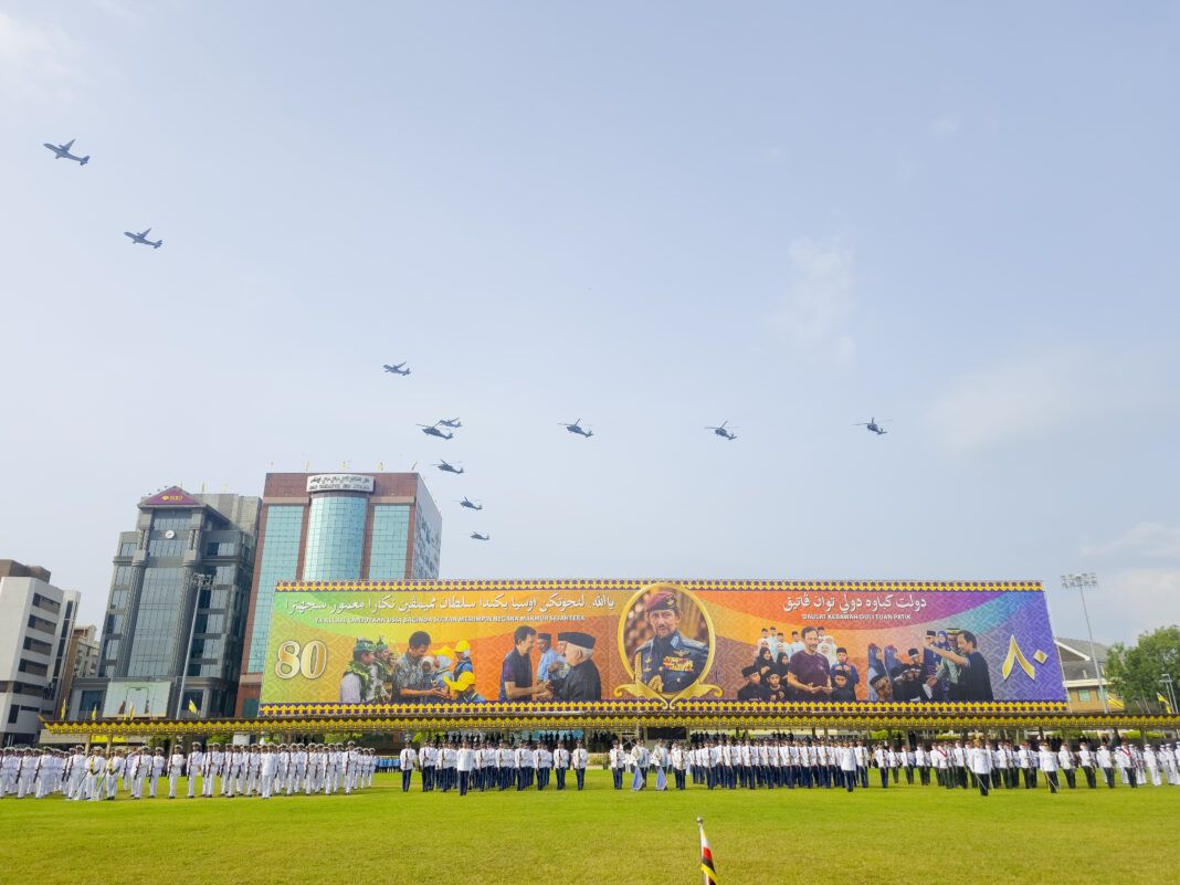 Brunei marks final preparations for Sultan's 80th birthday celebrations with ceremonial rehearsal