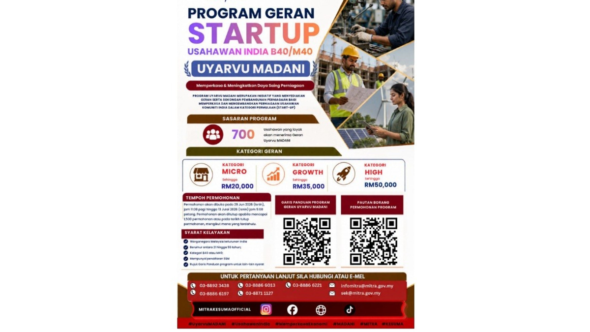 Uyarvu MADANI Grant Applications Now Open for Indian Community Entrepreneurs