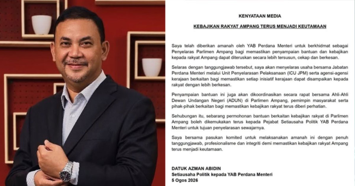 PM's Political Secretary Takes Over Ampang Coordination Role as PKR MP Loses Fund Access
