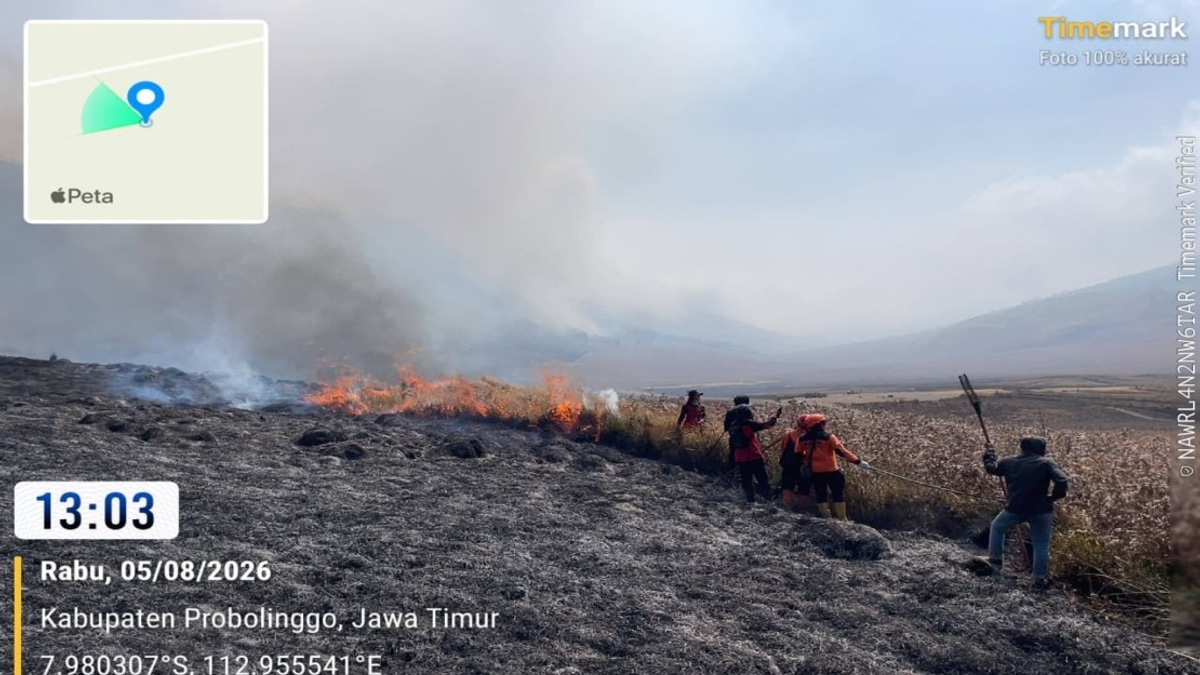 Indonesian Helicopters Join Mount Bromo Wildfire Battle As Blaze Expands To 60 Hectares