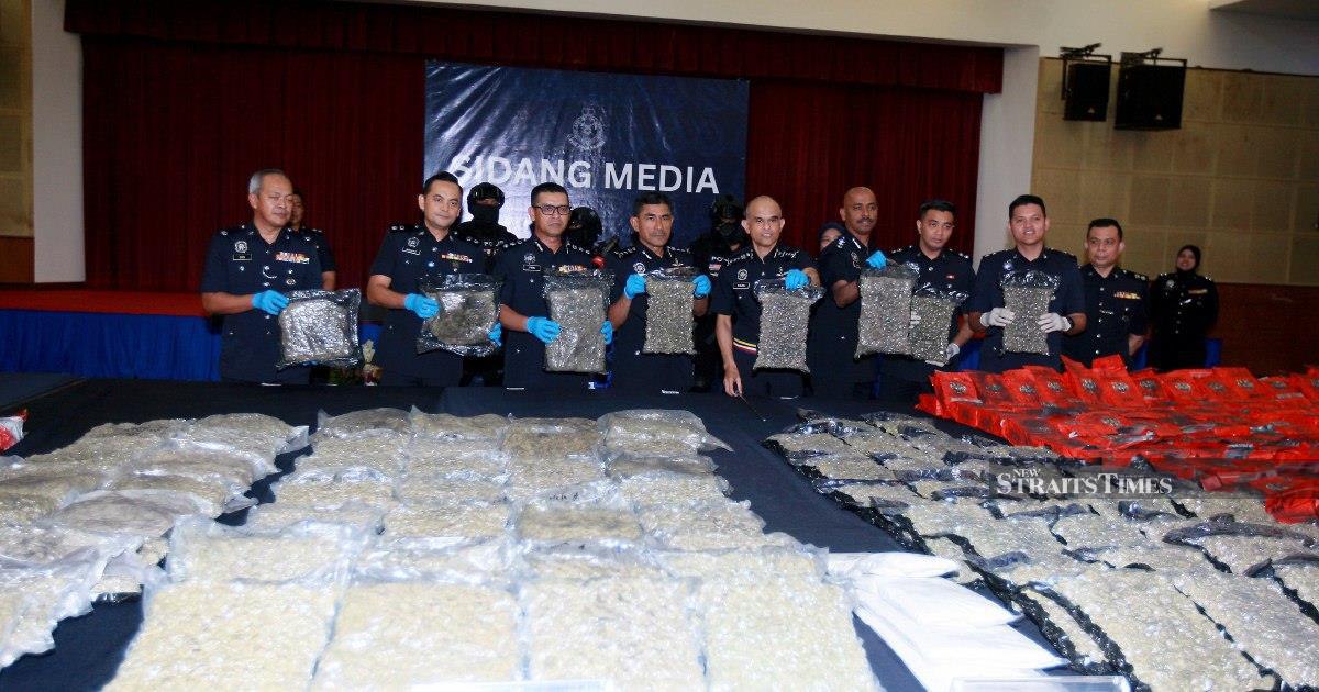 Police Bust Six Drug Networks in Selangor, Seize 600kg of Narcotics Worth RM37.5 Million