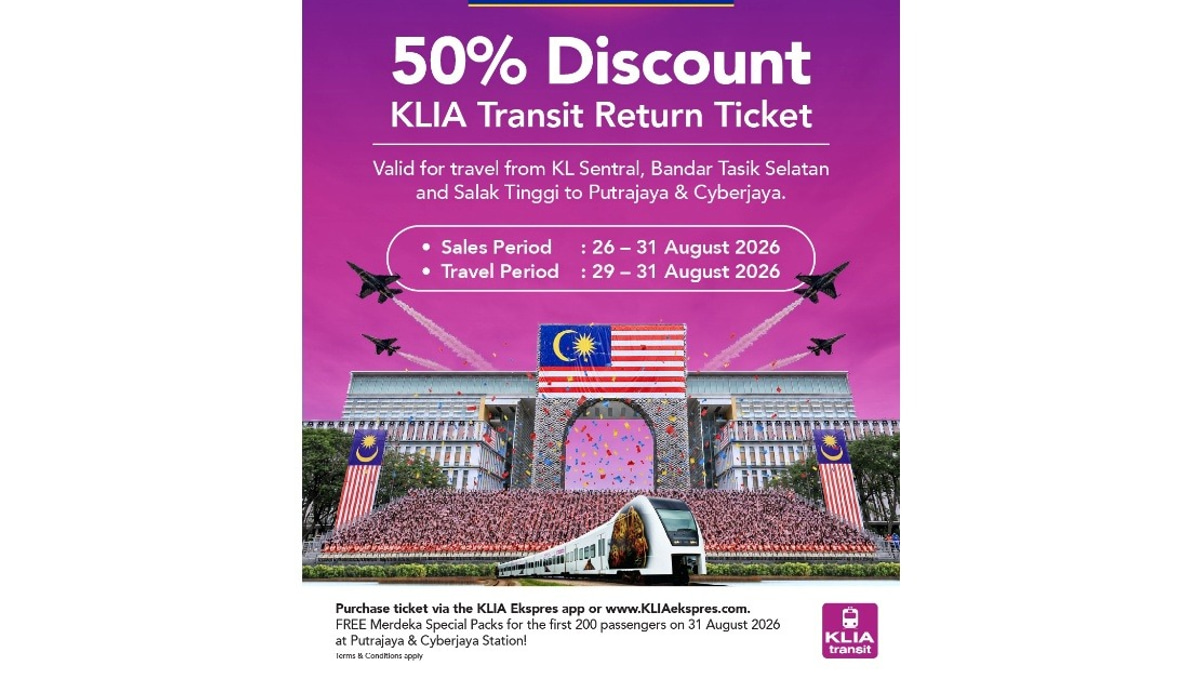 ERL Launches National Day Promotion: 50% Discount on KLIA Transit to Putrajaya