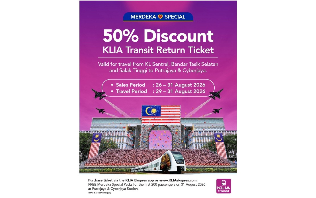 ERL Launches National Day Promotion: 50% Discount on KLIA Transit to Putrajaya