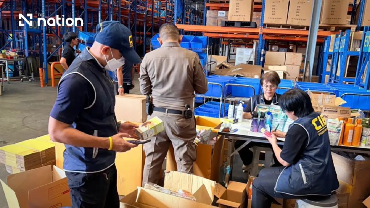 Thai police bust massive counterfeit Japanese cosmetics and supplements operation worth over 8 million baht