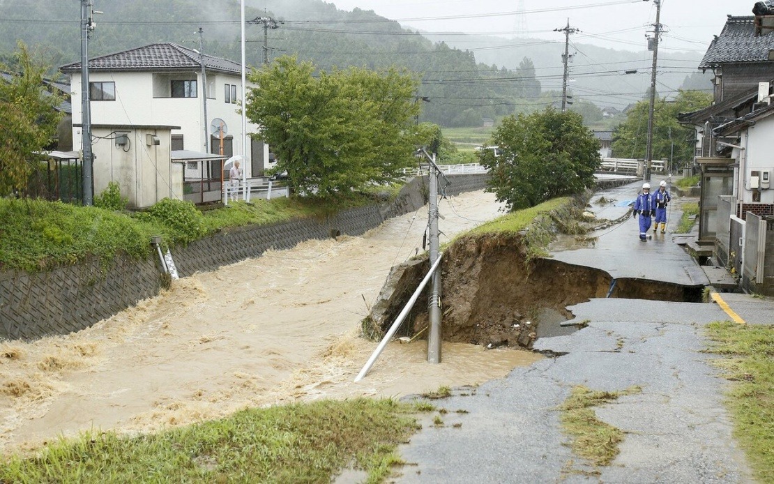 Central Japan Battered by Torrential Downpour, Triggering Landslides and Mass Evacuations