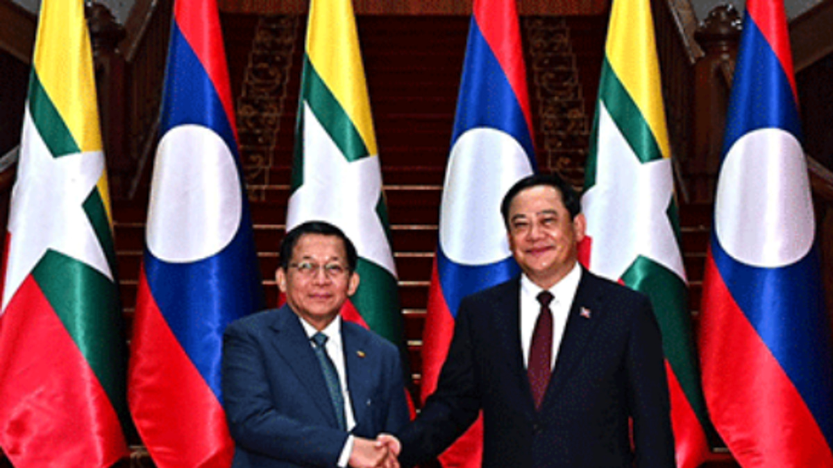 Myanmar and Laos Chart Deeper Partnership as Min Aung Hlaing Visits Vientiane
