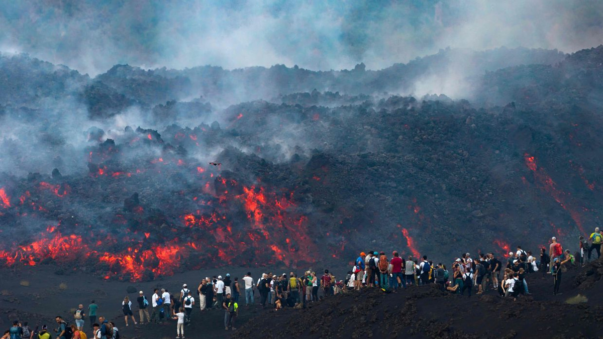Europe's Most Active Volcano Draws Crowds Despite Safety Risks as Etna Erupts