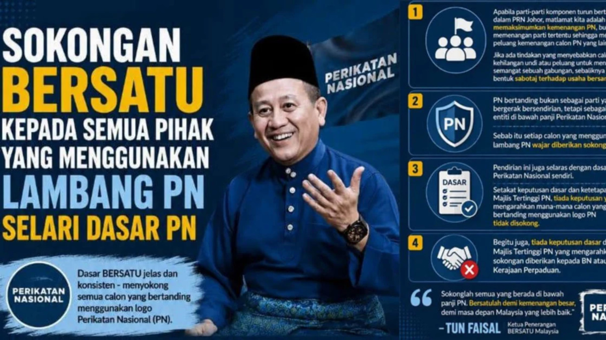Bersatu Accuses Internal Rebels of Sabotaging PN's Johor Election Campaign