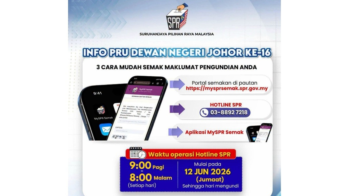 EC Urges Johor Voters to Verify Polling Locations Before Saturday's Election