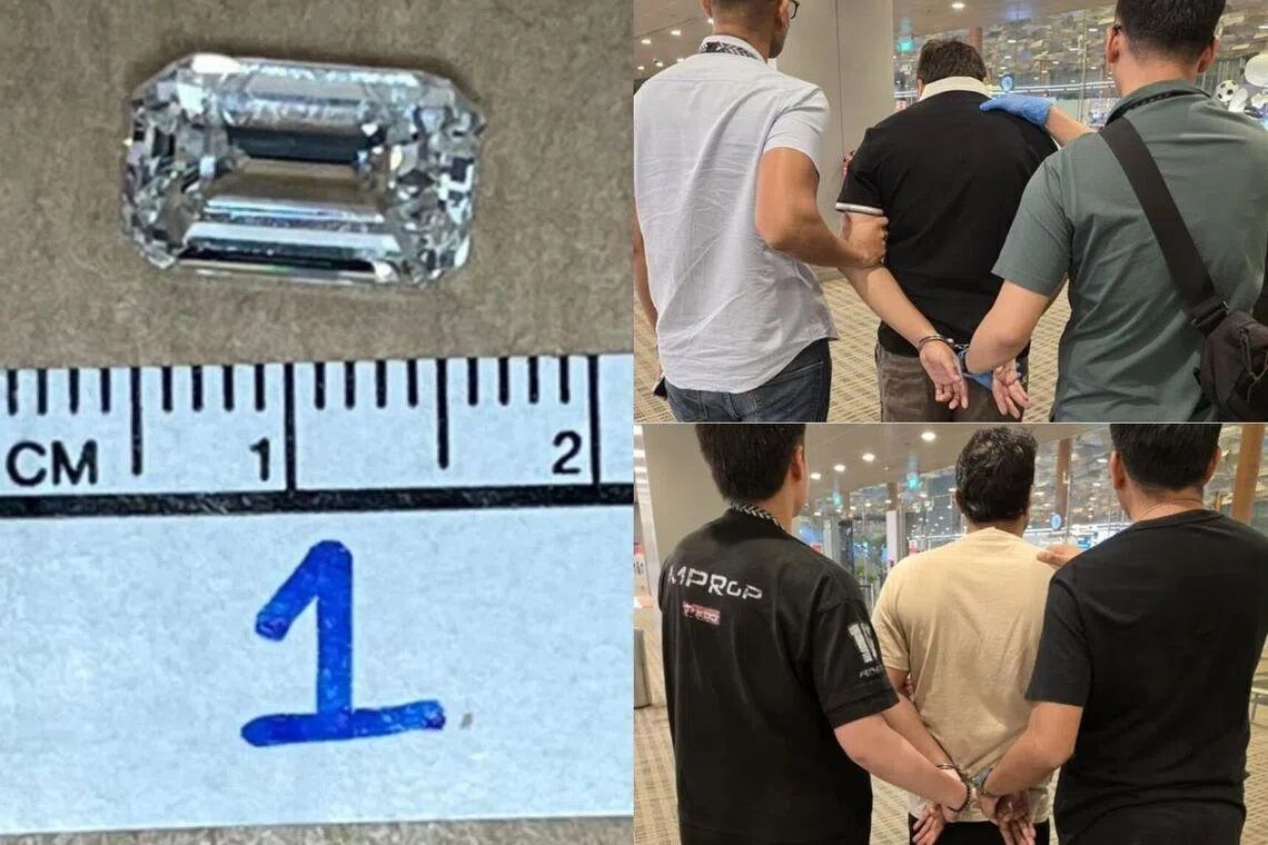 Two men arrested for S$235,000 diamond theft at Singapore Chinatown jewellery store
