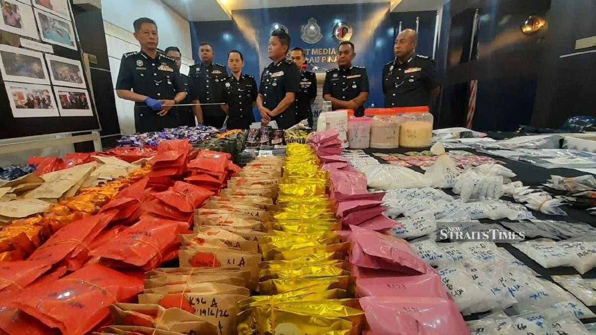Police Bust Major Drug Operation in Penang Condominium, Arrest Couple and Seize RM9.7 Million in Narcotics