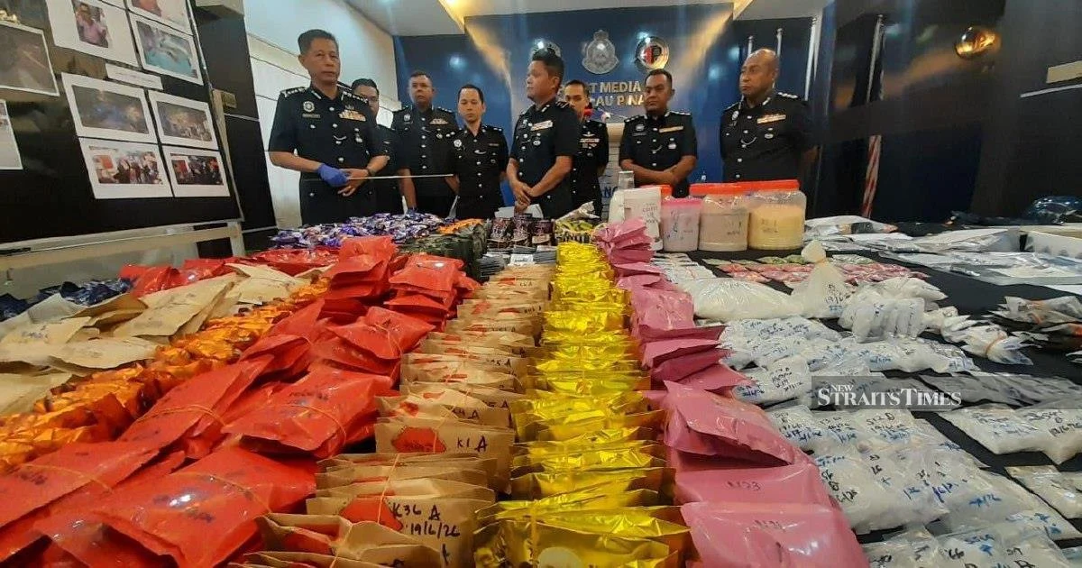 Police Bust Major Drug Operation in Penang Condominium, Arrest Couple and Seize RM9.7 Million in Narcotics