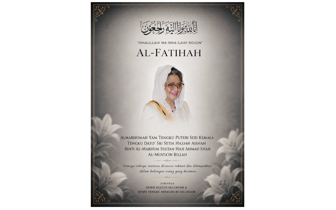 Selangor Sultan and Tengku Permaisuri Express Condolences Over Pahang Sultan's Sister's Passing