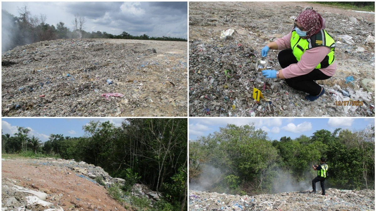 Kedah Environmental Officials Shut Down Illegal Waste Dumping and Open Burning Site in Bukit Banyan