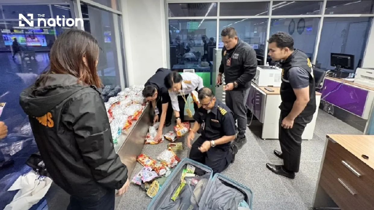 Russian detained at Phuket Airport with 17.6kg of cannabis hidden in luggage
