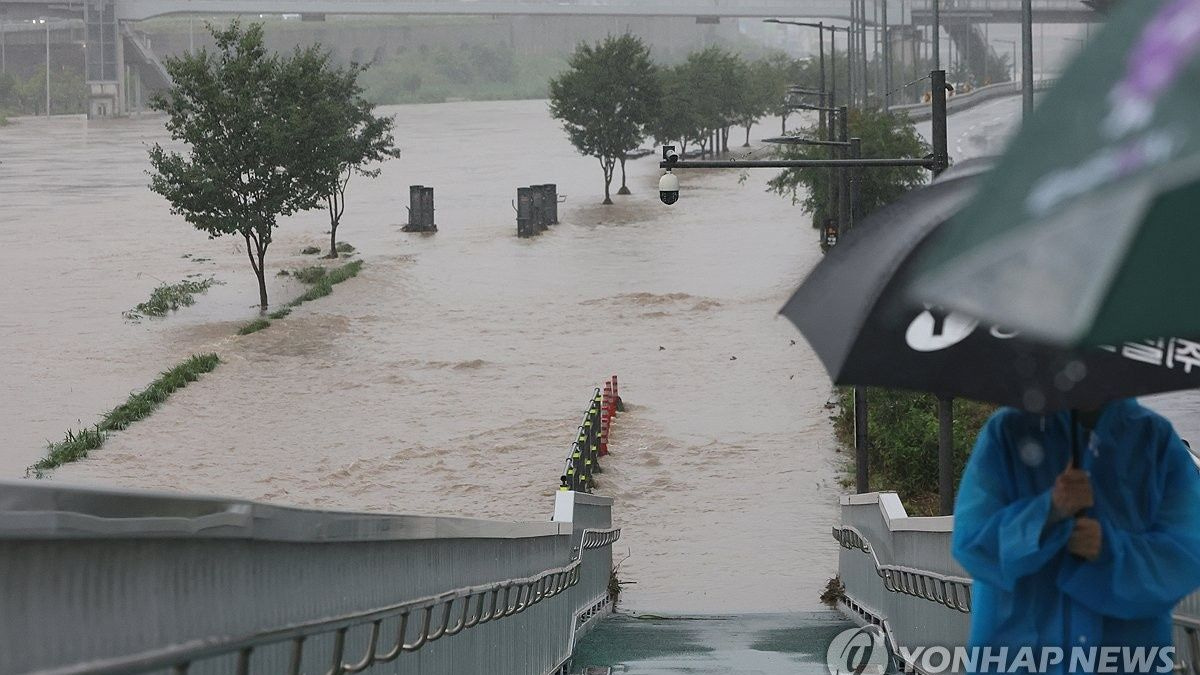 Seoul and eastern regions battered by heavy overnight rains; 10 national parks closed, hundreds of homes flooded