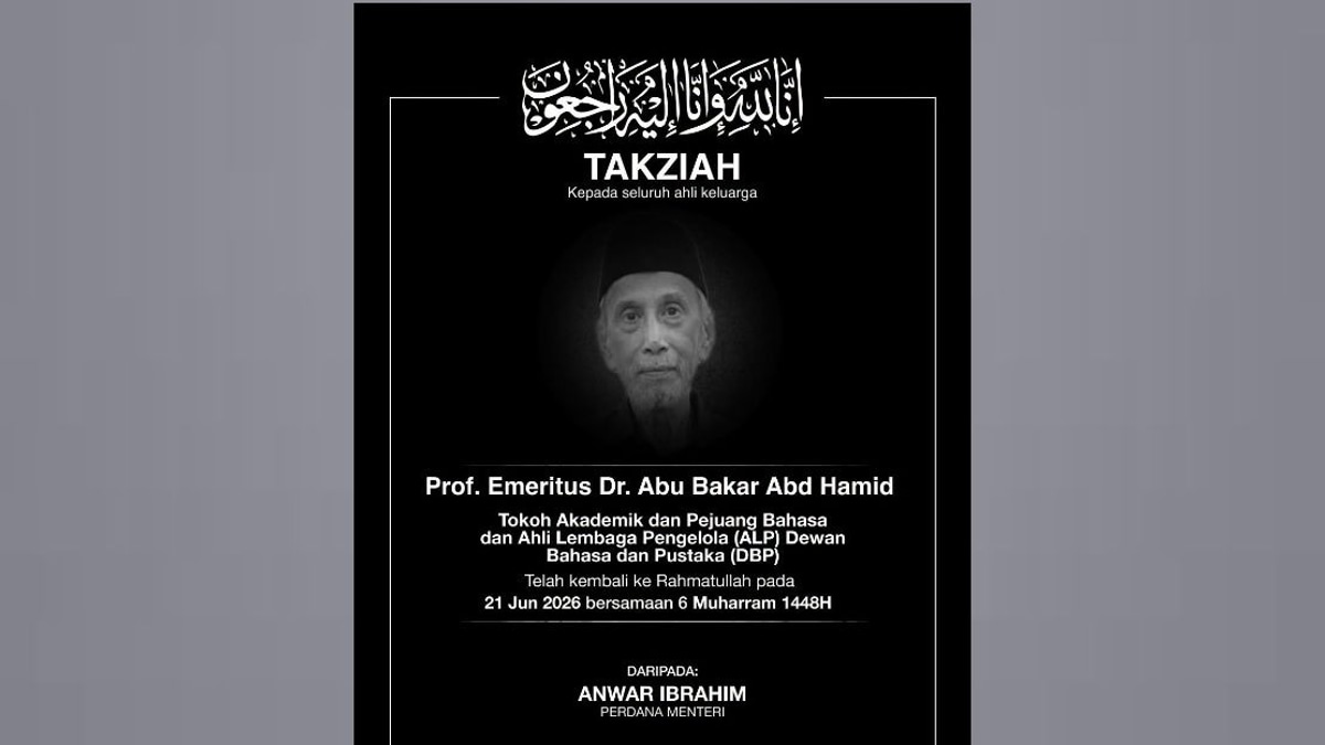 PM Anwar Mourns Passing of Distinguished Academic and Literary Luminary Abu Bakar Abd Hamid