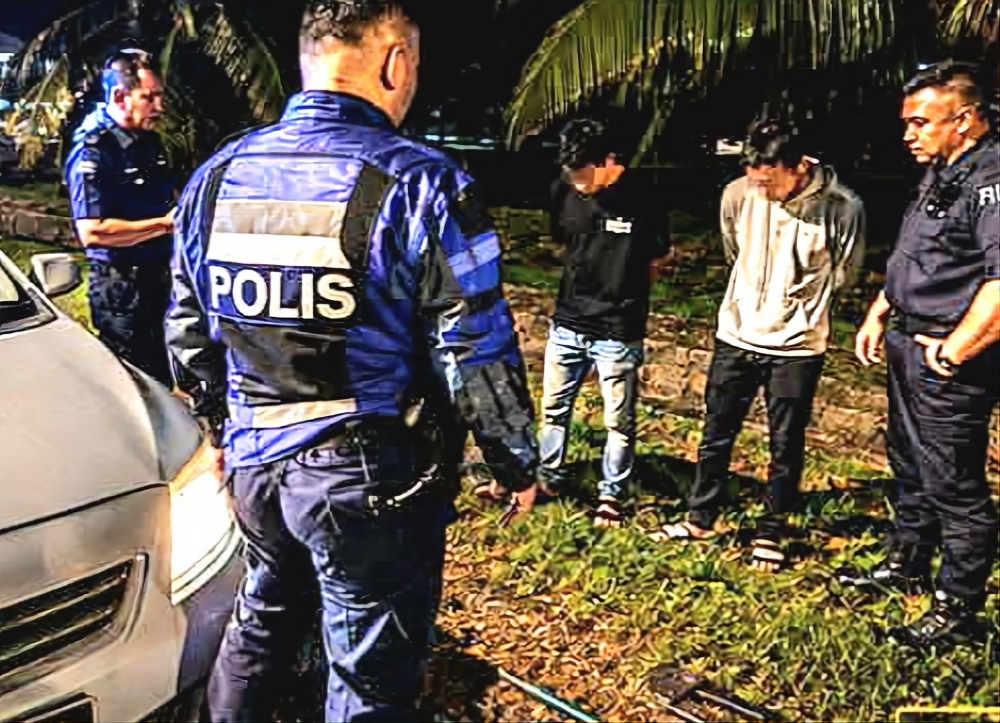 Three men arrested following high-speed police chase in Sibu