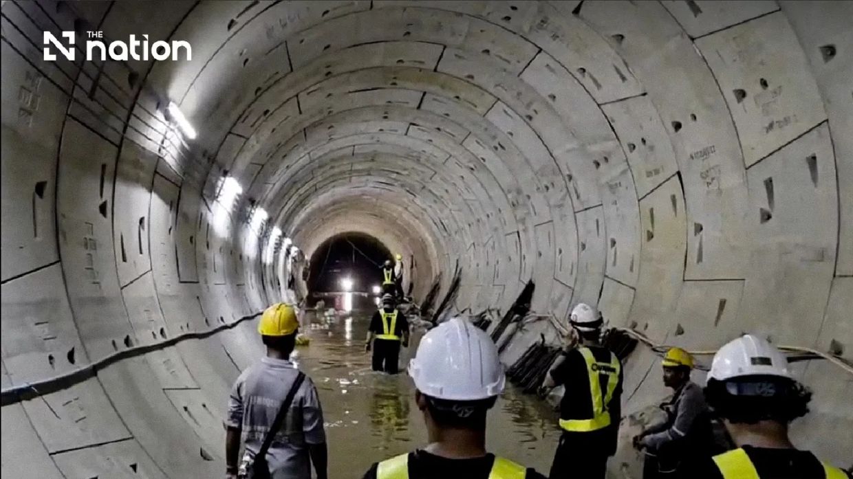 Bangkok Purple Line Tunnel Leak Triggers High-Level Response as Heavy Rain Breaches Construction Site