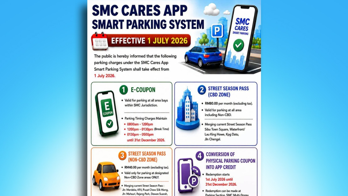 Sibu Council Softens Smart Parking Rules With Grace Period and Senior Citizen Exemptions