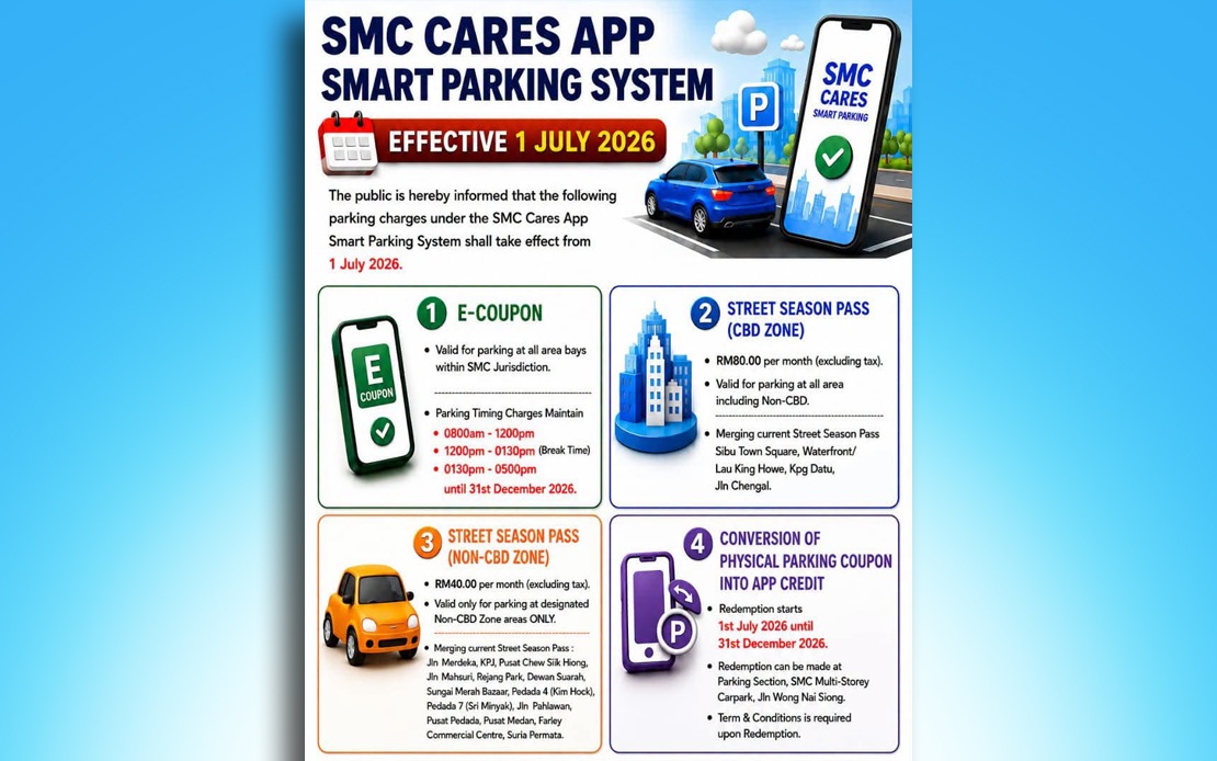 Sibu Council Softens Smart Parking Rules With Grace Period and Senior Citizen Exemptions
