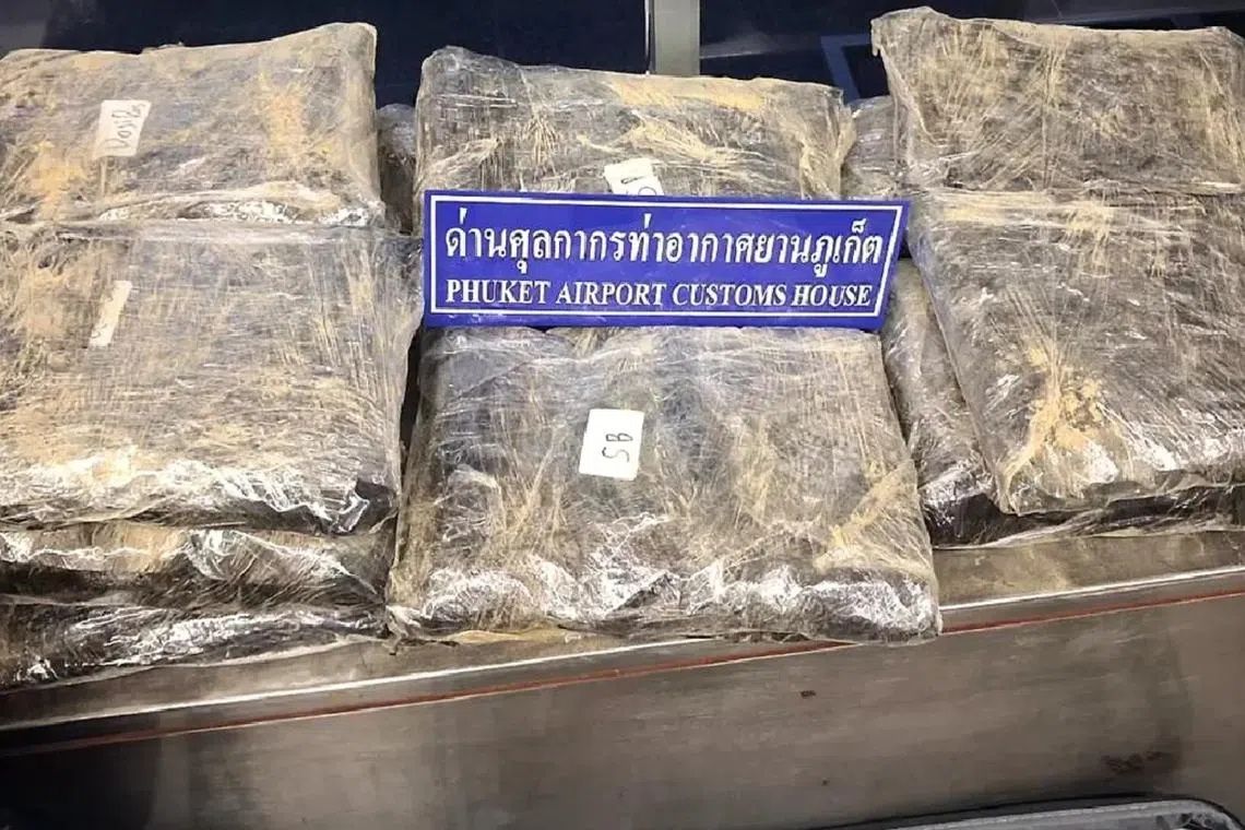 Two women arrested at Phuket airport with over 32kg of cannabis in luggage