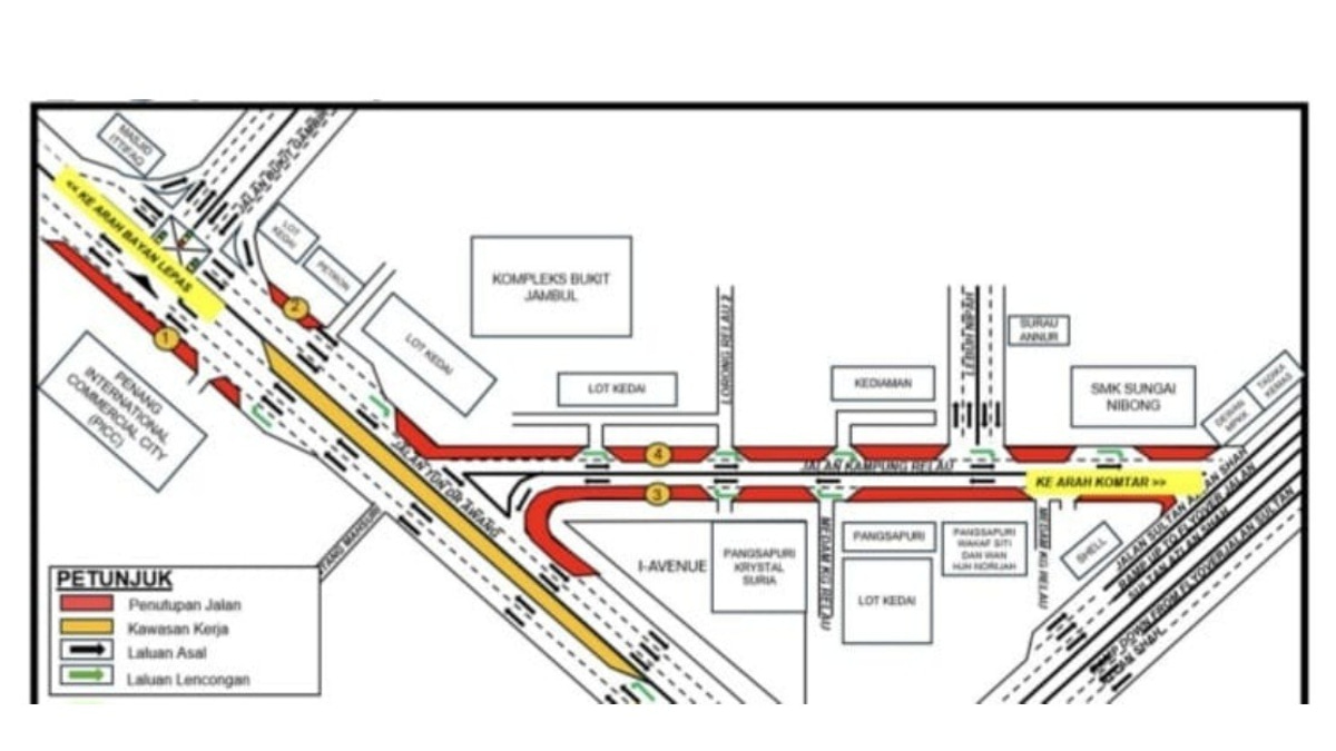 Traffic Disruptions Ahead: Penang Roads Closing for LRT Project Works
