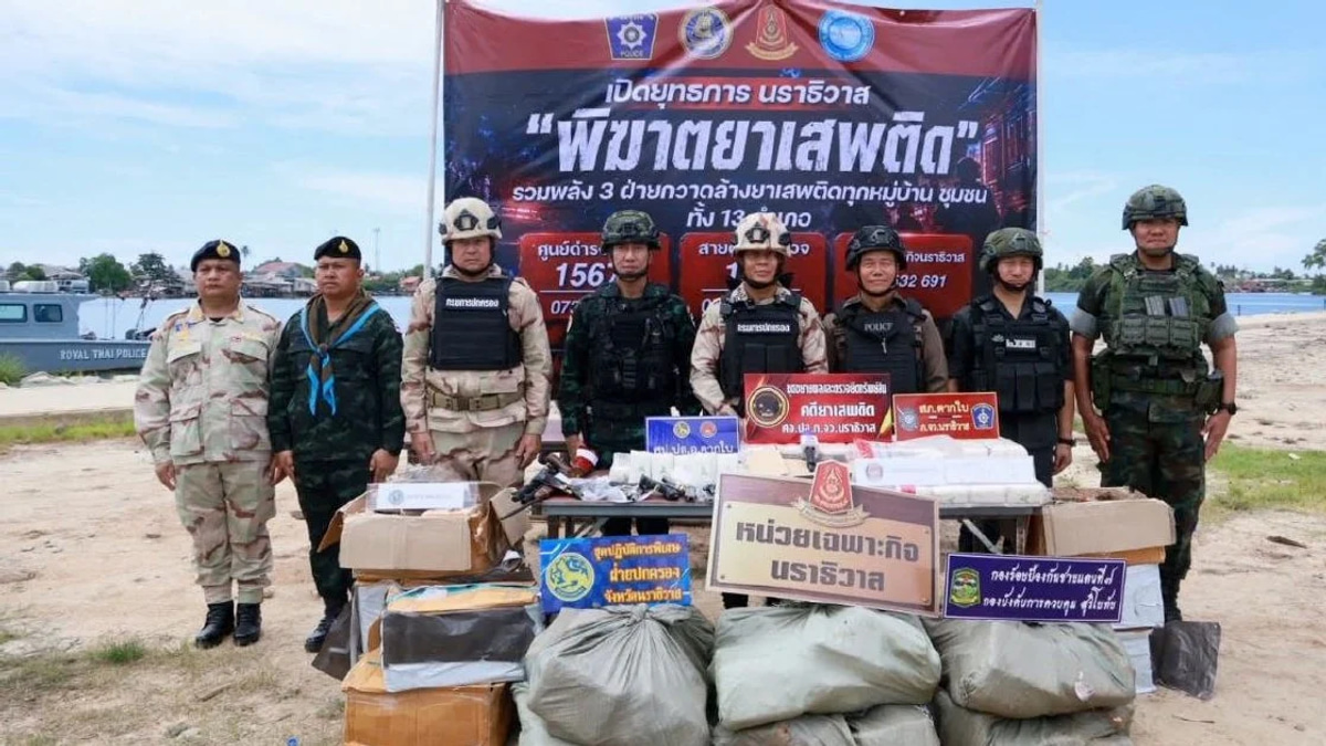 Thai Police Dismantle Drug Ring with Malaysian Connections, Seize RM1.2 Million in Contraband