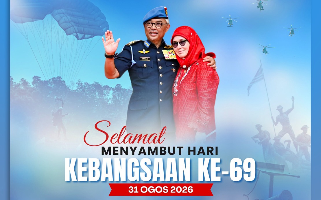 Sultan Pahang and Tengku Ampuan Extend 69th National Day Wishes