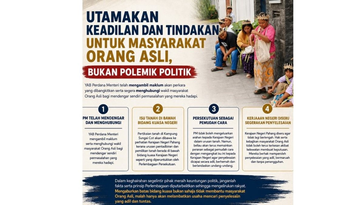 Anwar Pledges Active Role in Resolving Kampung Sungai Cot Orang Asli Land Dispute