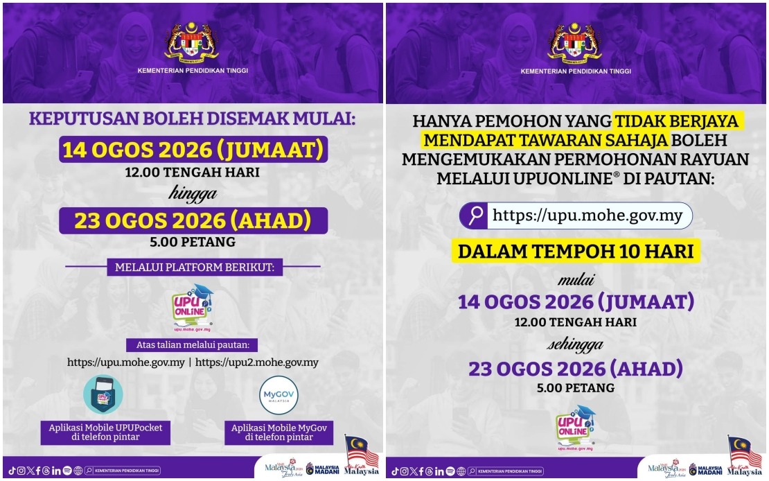 University Admission Results for STPM Students Due August 14