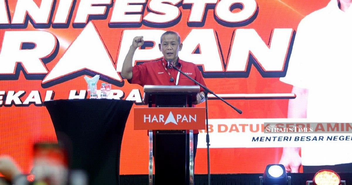 Aminuddin hits out at BN for 'copying' PH's Negri Sembilan initiatives
