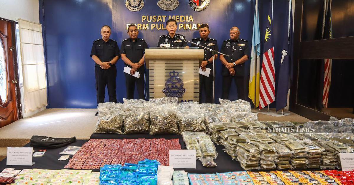 Penang Police Dismantle Three Drug Networks in Major Operation, Seize RM3.2 Million in Narcotics