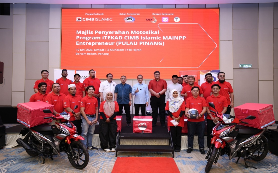 Twenty entrepreneurs receive motorcycles under CIMB Islamic-MAINPP programme in Penang