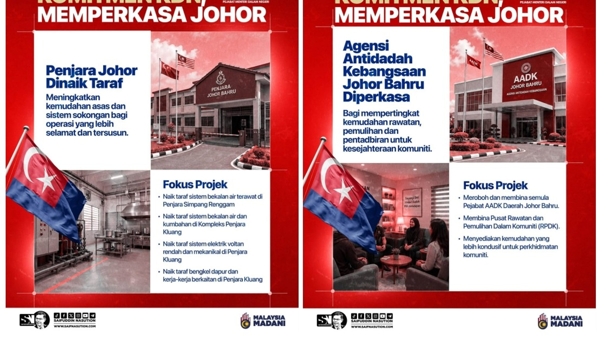 Home Ministry Announces Major Infrastructure Push For Johor Ahead Of State Election