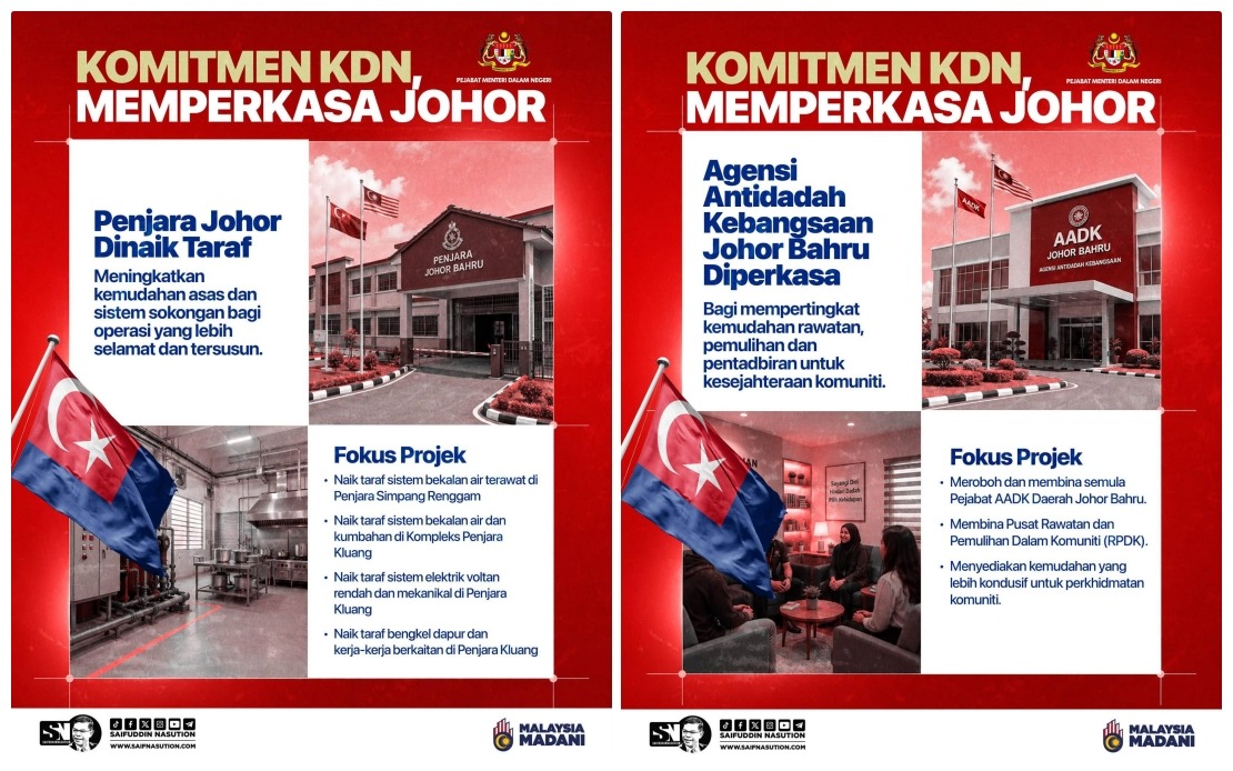 Home Ministry Announces Major Infrastructure Push For Johor Ahead Of State Election