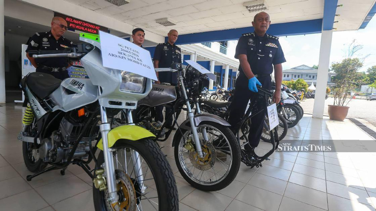 Four Teenagers Arrested Over Series of Motorcycle Thefts Near Sungai Petani
