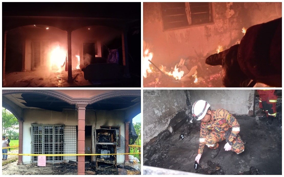 Myanmar Refugee Family Perishes in Bagan Serai House Fire; Wife Injured
