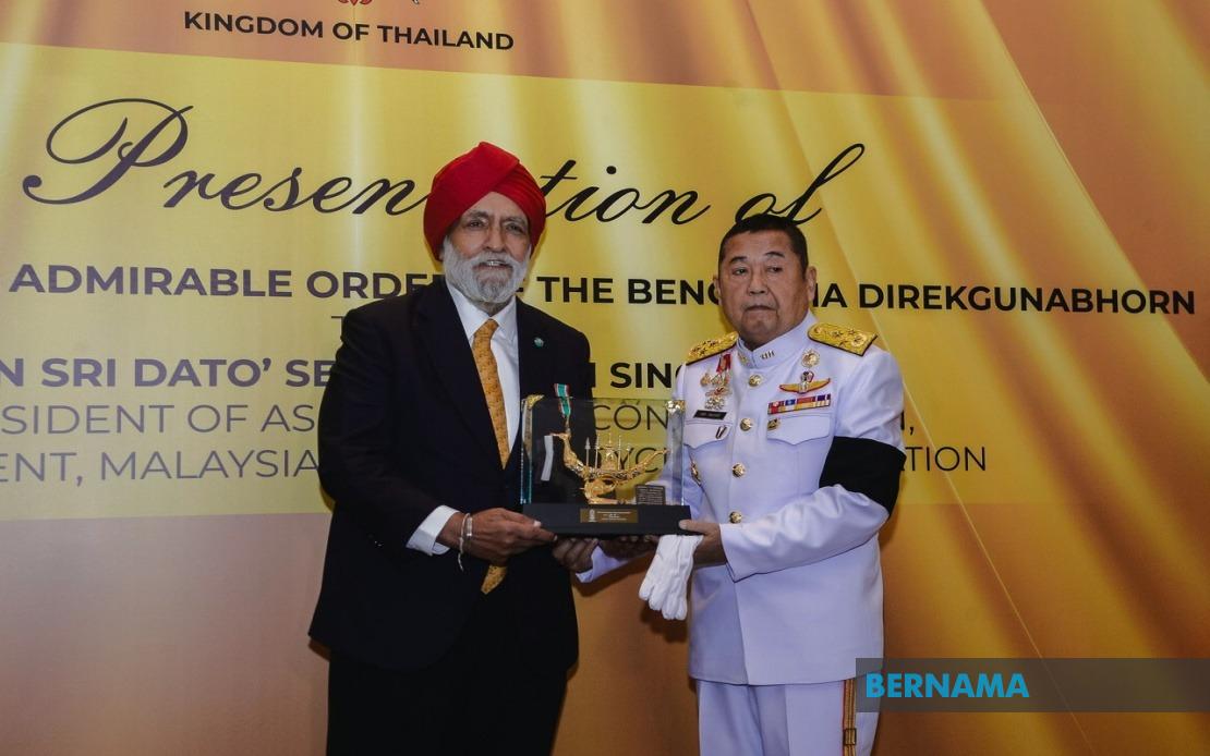 Darshan Singh Honoured With Thailand's Royal Insignia for Cycling Leadership