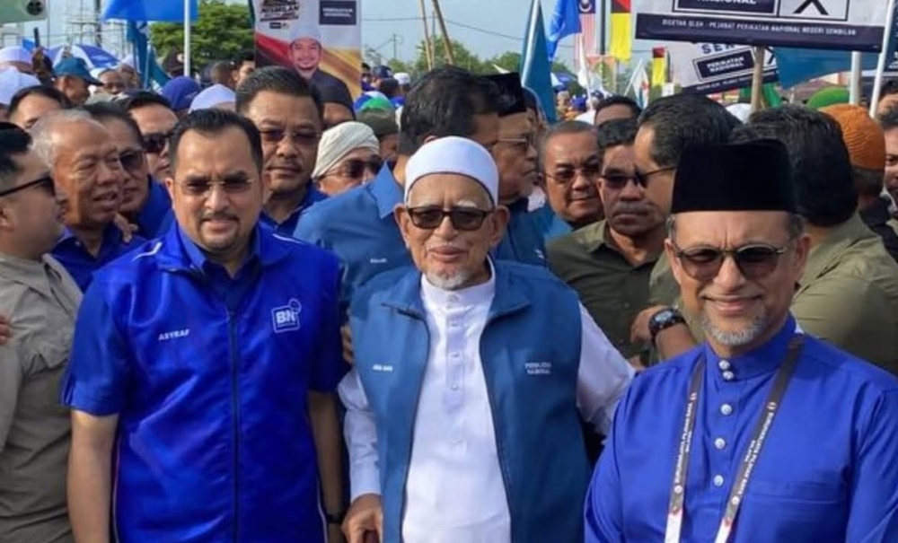Perikatan and Barisan to jointly campaign in Negeri Sembilan state election, says PAS chief Hadi