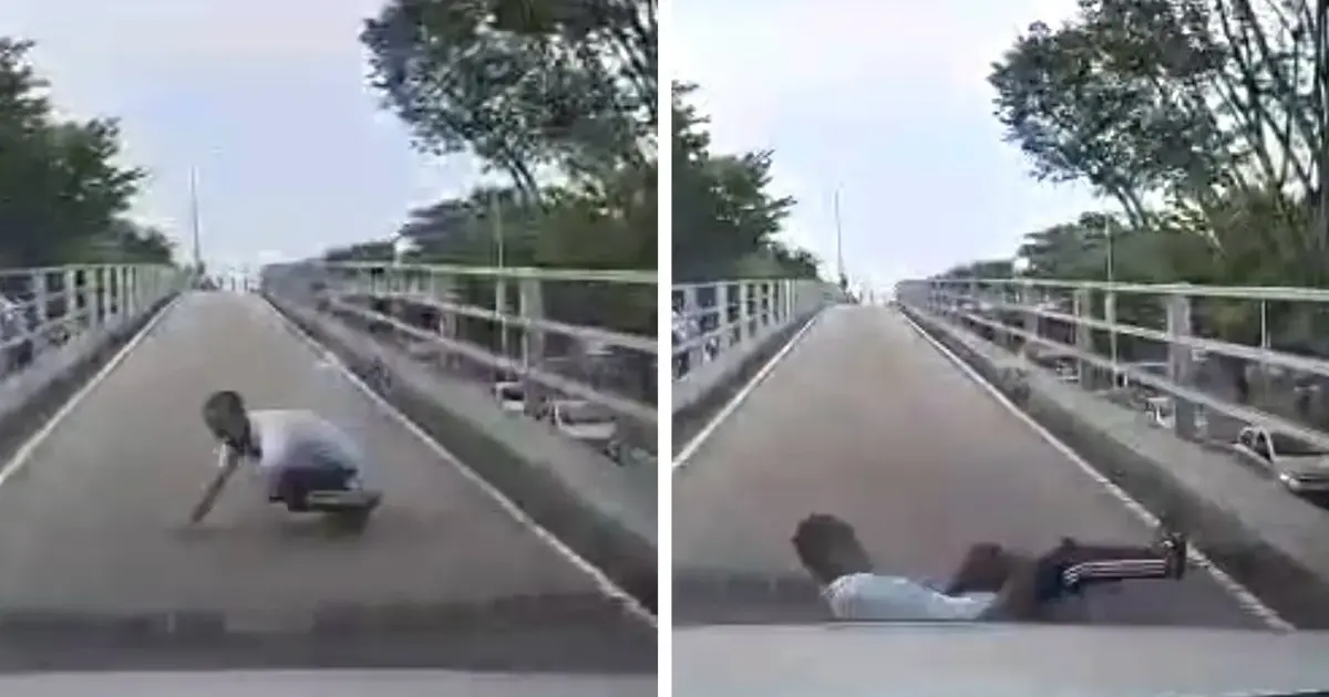 Myanmar National Who Fell from Batu Lanchang Flyover Had Prior Police Records