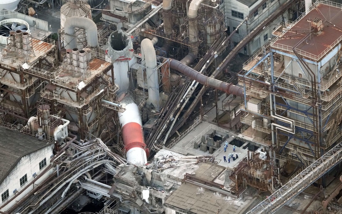 Two Dead, Nine Missing After Smokestack Collapse at Kumamoto Paper Plant
