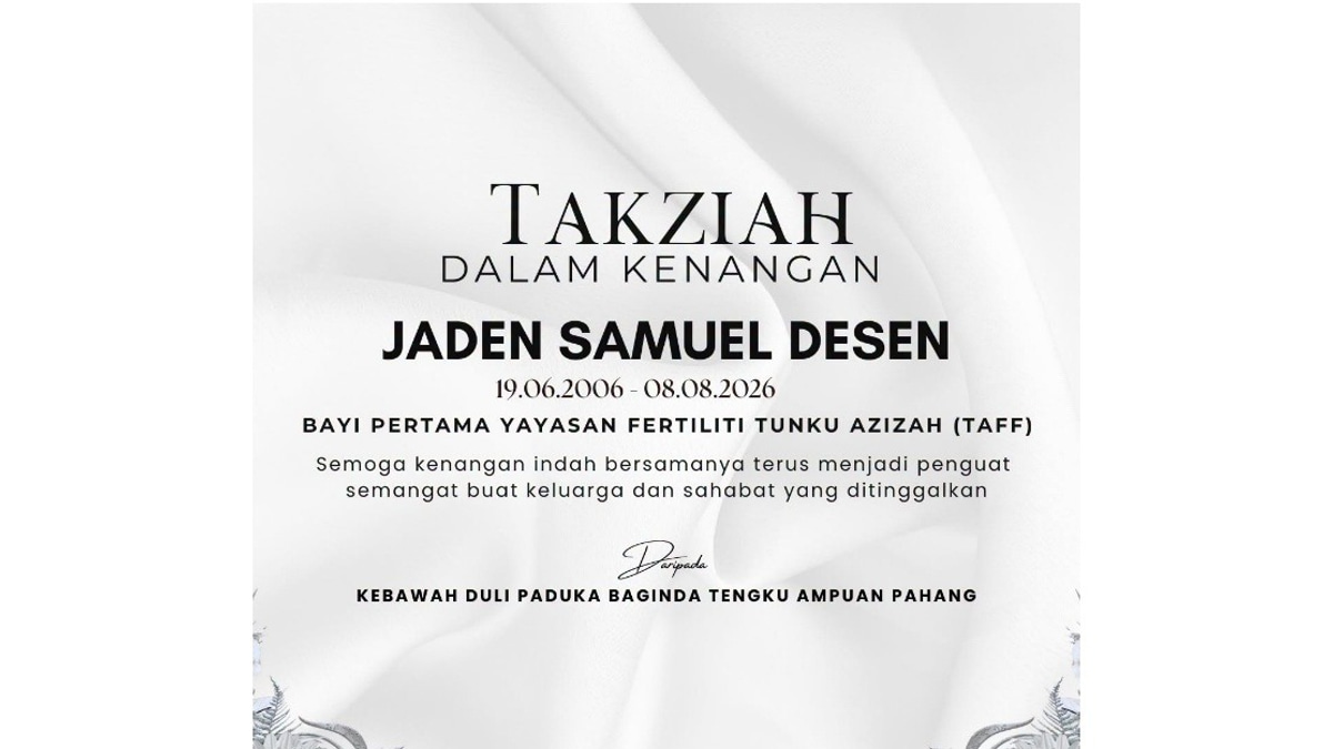 Tunku Azizah Mourns Death of First TAFF Baby Born Through IVF