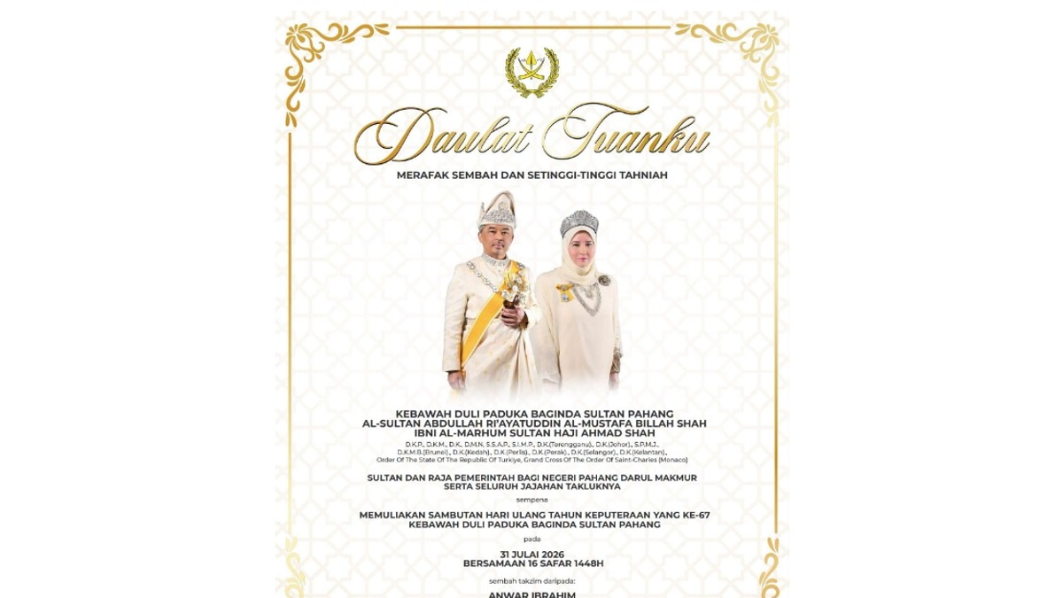 PM Anwar Extends Birthday Greetings To Sultan Of Pahang