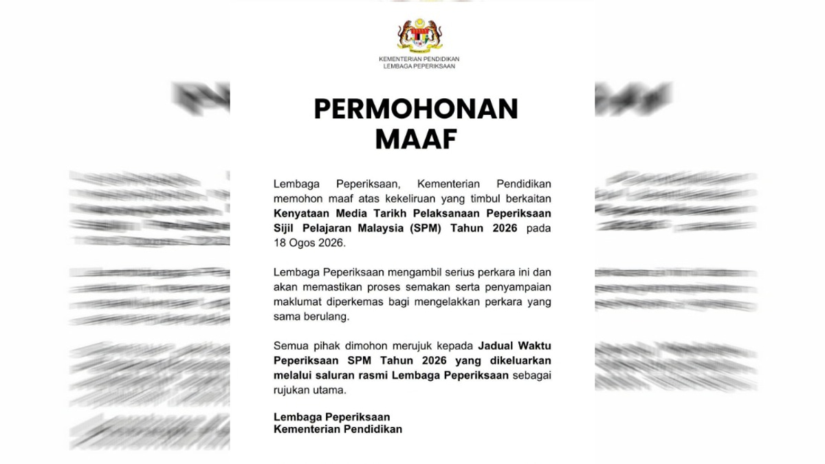 Education Ministry's Examination Board Clarifies SPM 2026 Scheduling After Yesterday's Confusion